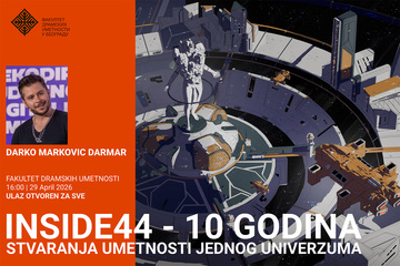 ДАРКО МАРКОВИЋ ДАРМАР У ПОСЕТИ ФДУ: „INSIDE44 – 10 ГОДИНА СТВАРАЊА УМЕТНОСТИ ЈЕДНОГ УНИВЕРЗУМА”