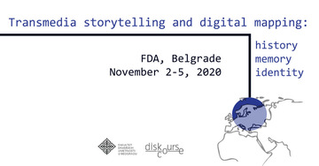 Conference "Transmedia storytelling and digital mapping: history, memory, identity"